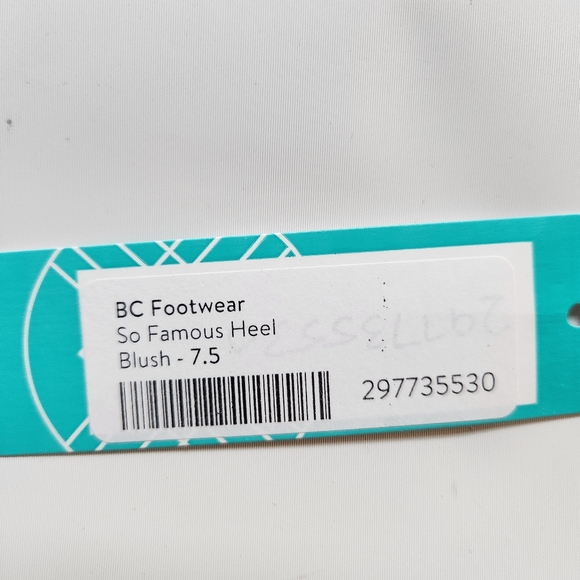 BC Footwear Blush So Famous Sandals Pink Vegan Leather Chunky Size 7.5 - Picture 15 of 15